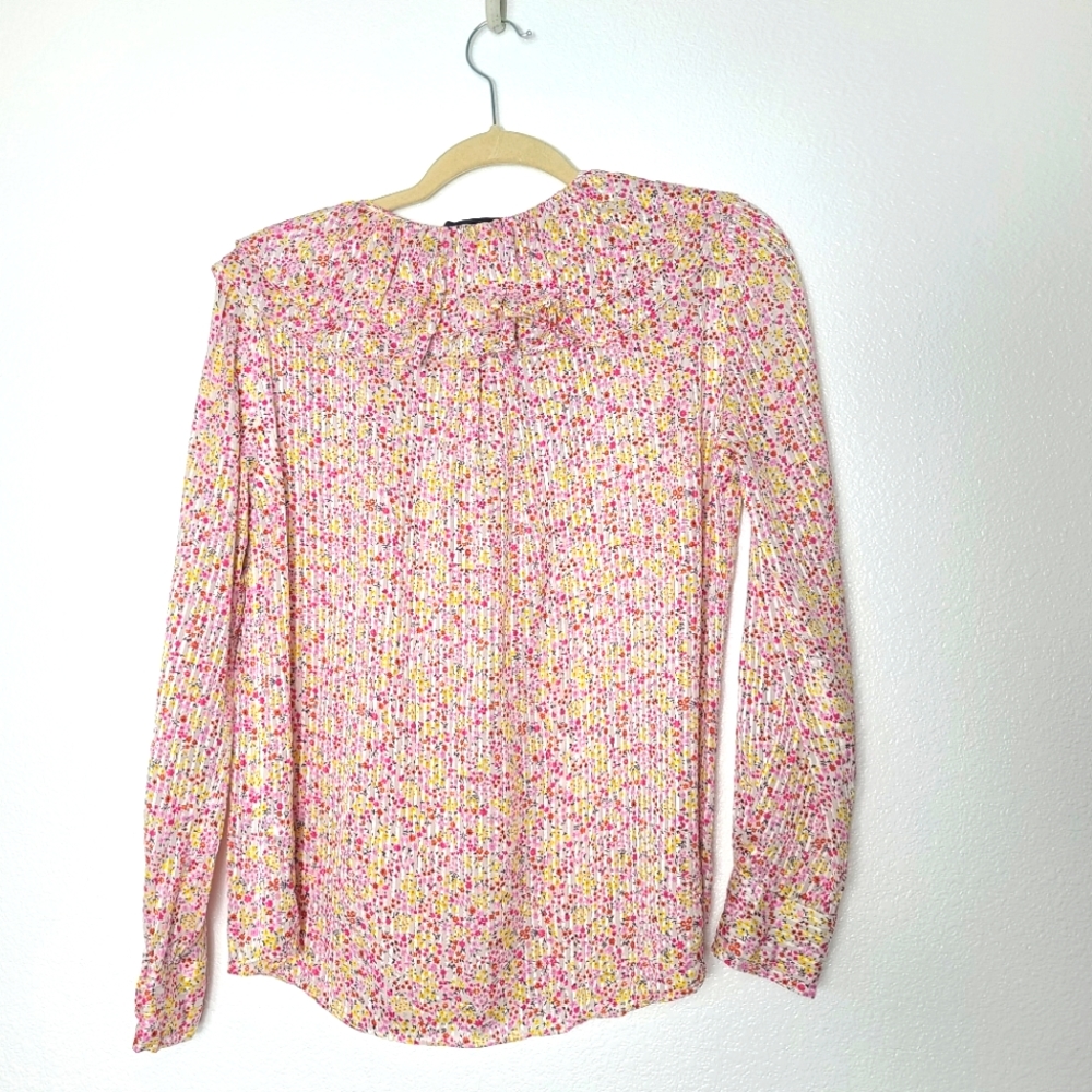 J.CREW Ruffle Top in Field Day Floral Print Blouse - Picture 8 of 9